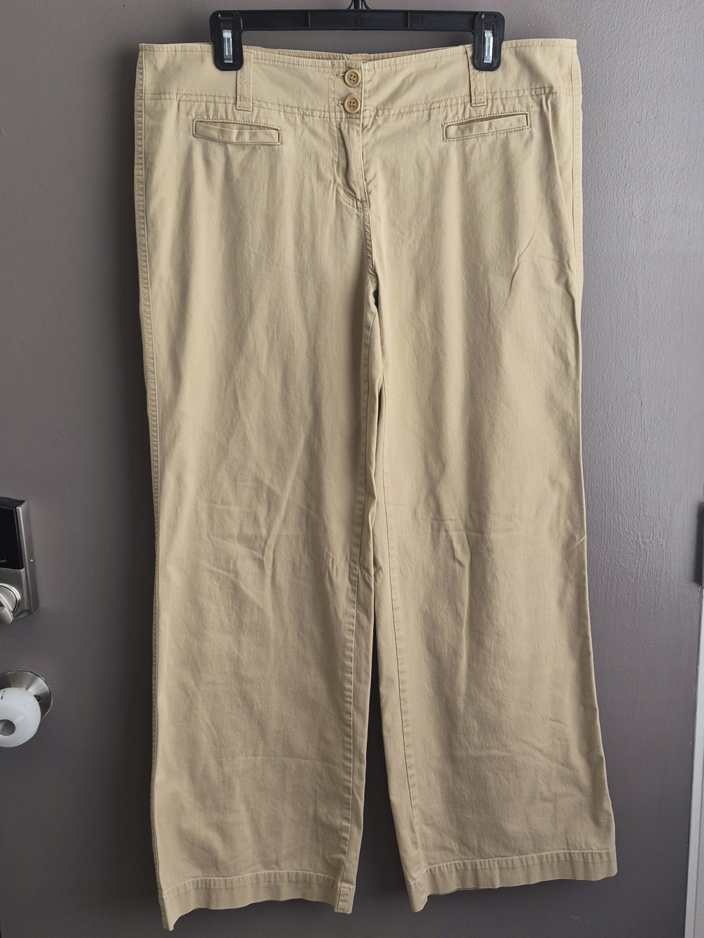 New York & Co Manhattan Chino - Beige Wide-Leg Pants